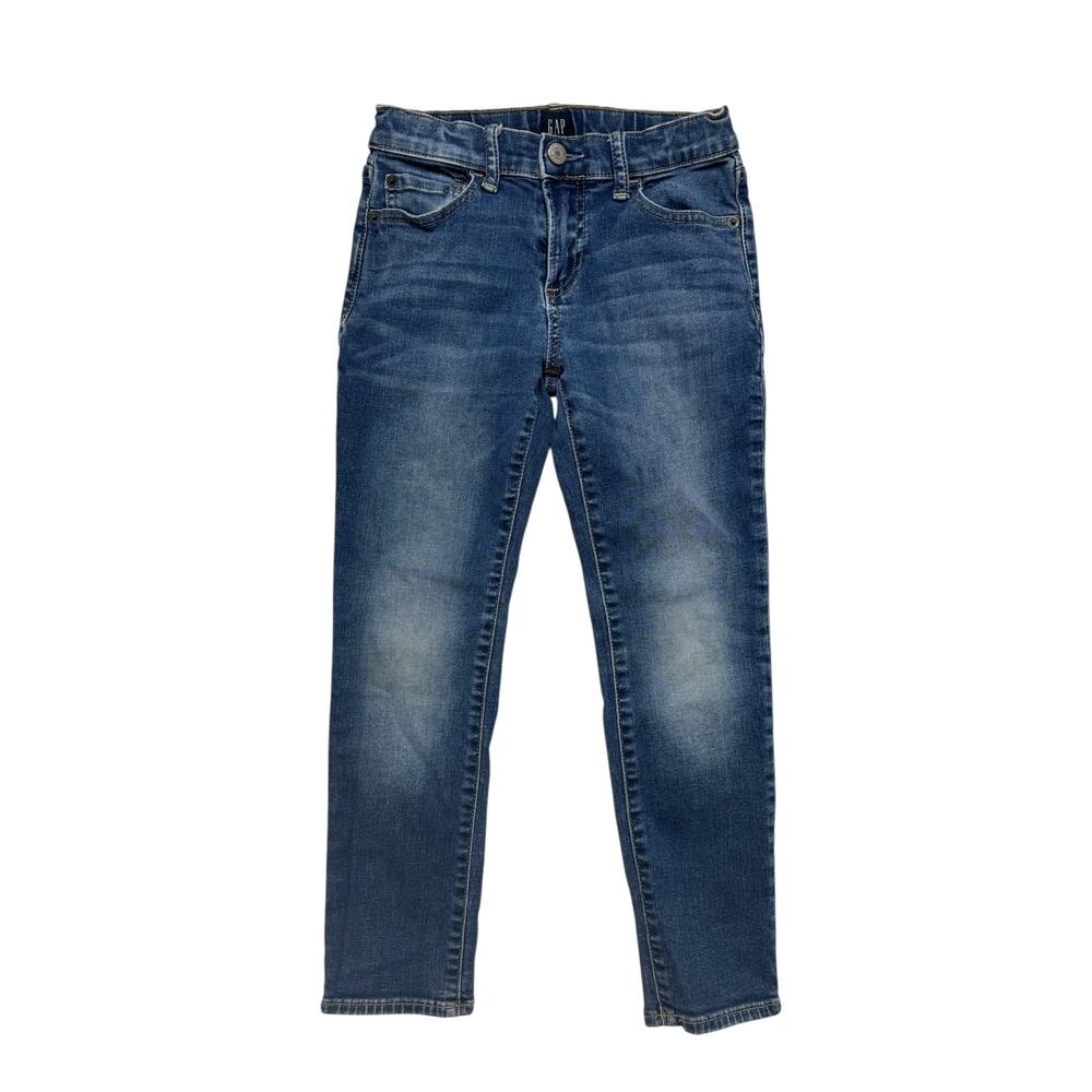 GAP Kids Regular Stretch Slim Leg Jeans Size 7 Boys Adjustable Waist Cotton